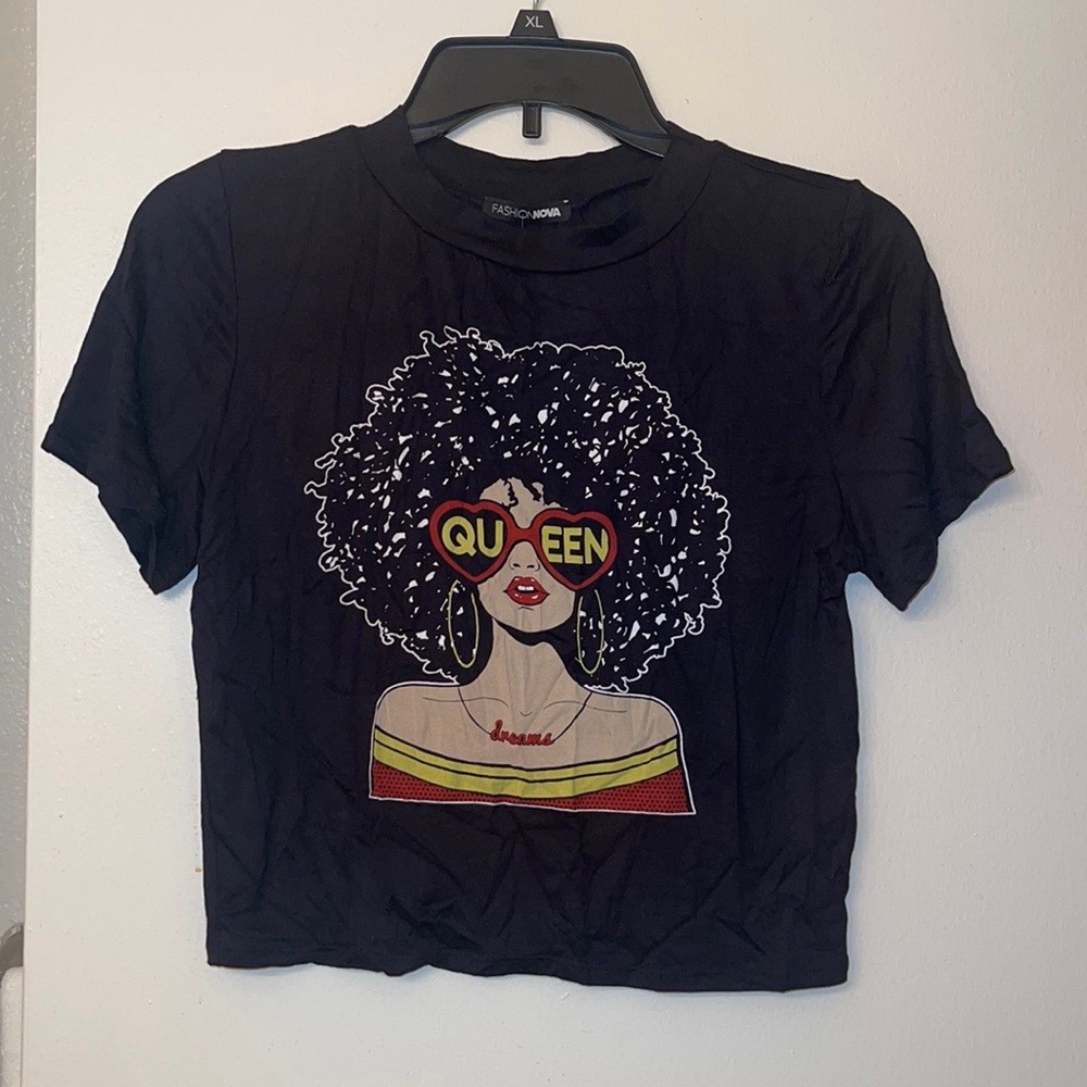 Fashion Nova Vision’s Clear Top Size/XL Black